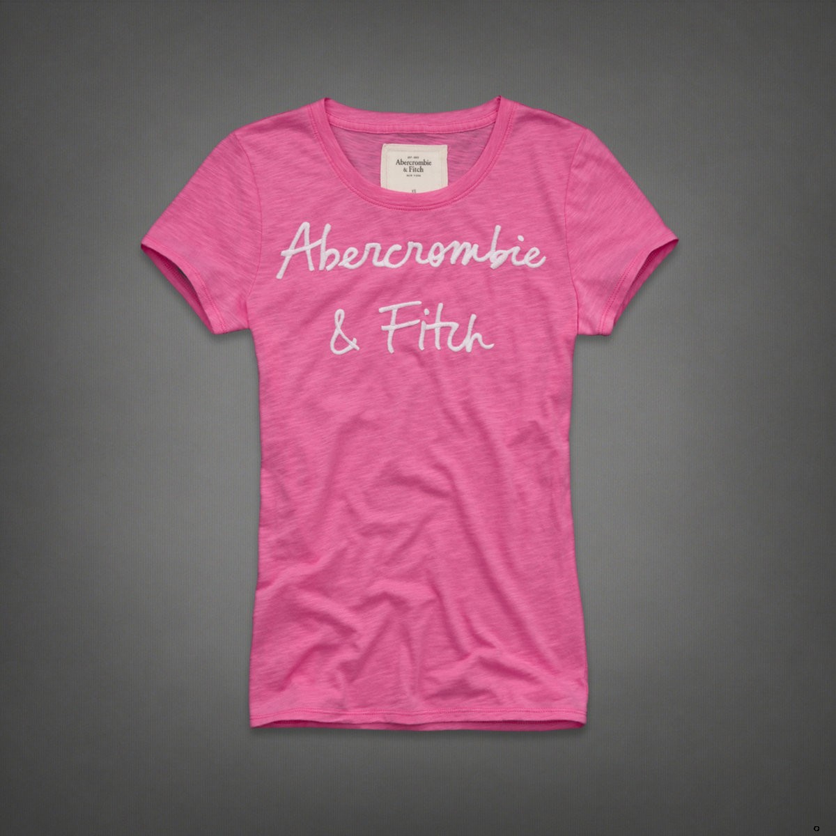 Abercrombie Fitch Mujeres De Cuello Redondo Corto Remera AF8255